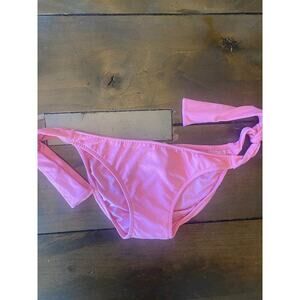 Dunnas pink side tie swimwear pink bikini bottom size medium new without tags